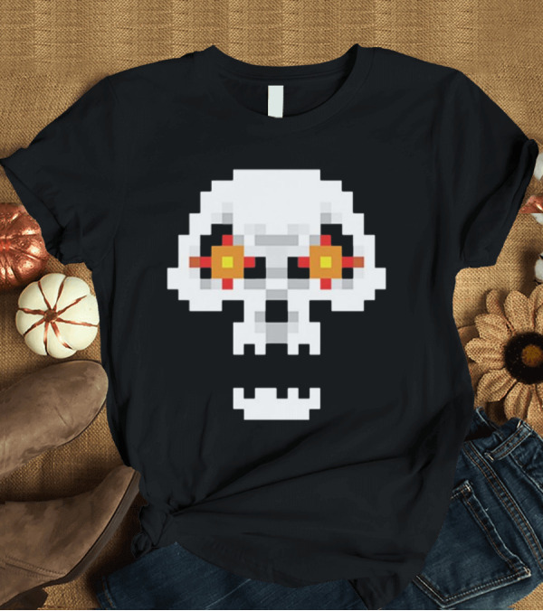 T-Shirt: Crossing Skull Pixel T-Shirt Crossing Skull Pixel T-Shirt