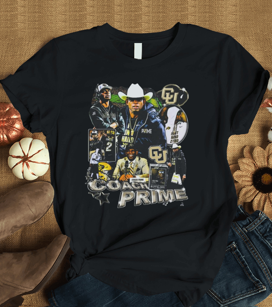 Coach Prime Deion Sanders Football Legend CU Buffs Athletic Excellence T-Shirt