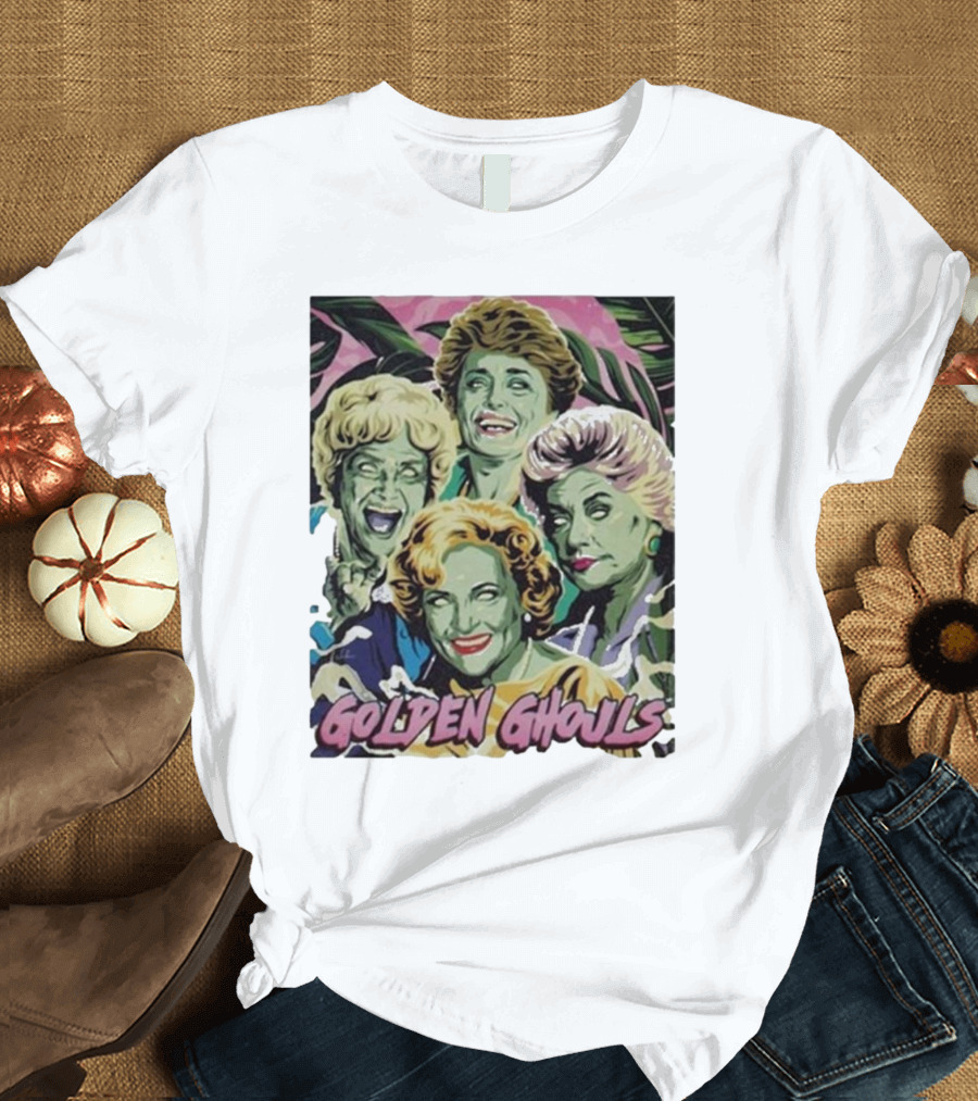 Golden Ghouls Nordacious Tropical Background T-Shirt