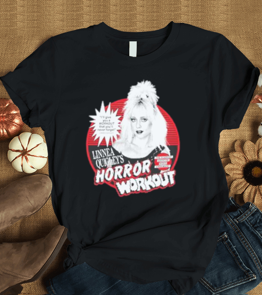 Linnea Quigley's Horror Workout Red Circle T-Shirt