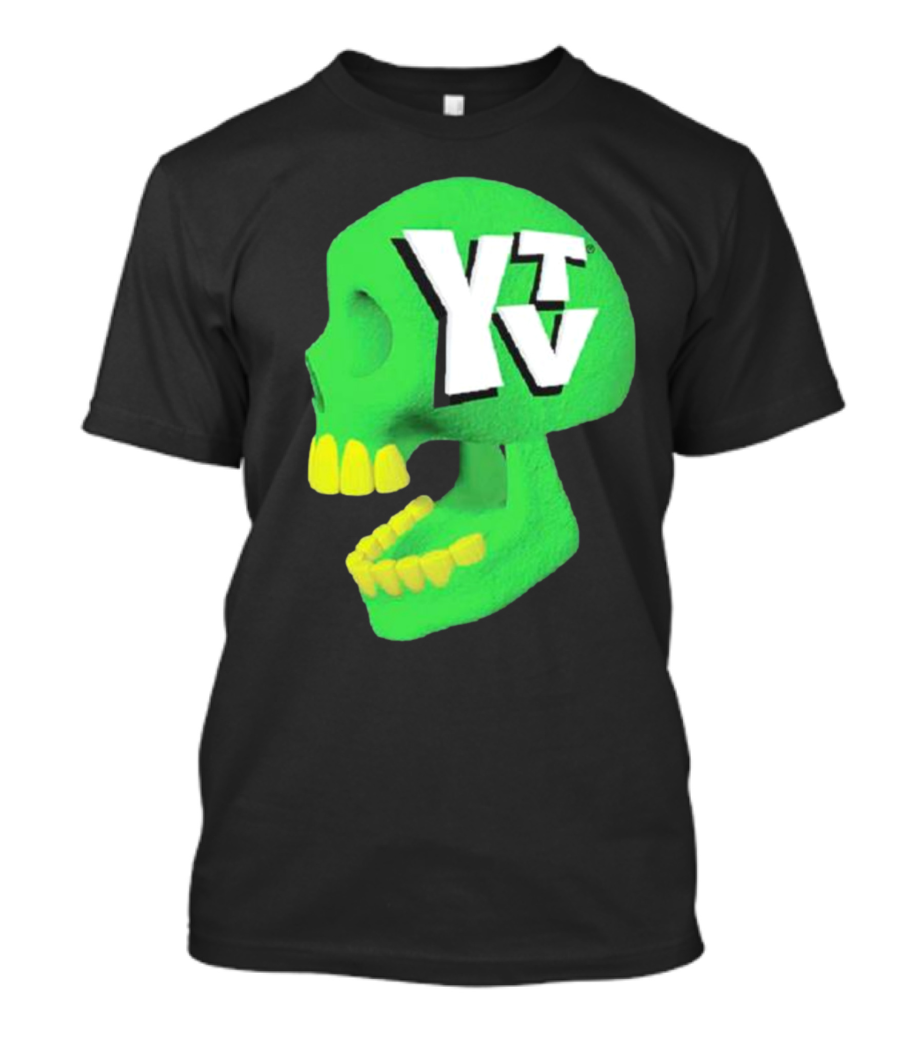 Ytv Green Skull Dark Night T-Shirt