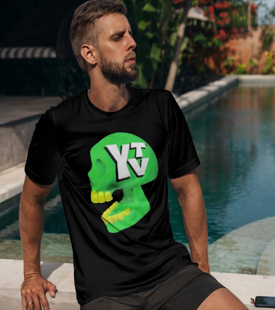 Ytv Green Skull Dark Night T-Shirt
