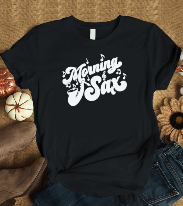 T-Shirt: Boxyfresh Morning Sax Musical Notes T-Shirt Boxyfresh Morning Sax Musical Notes T-Shirt