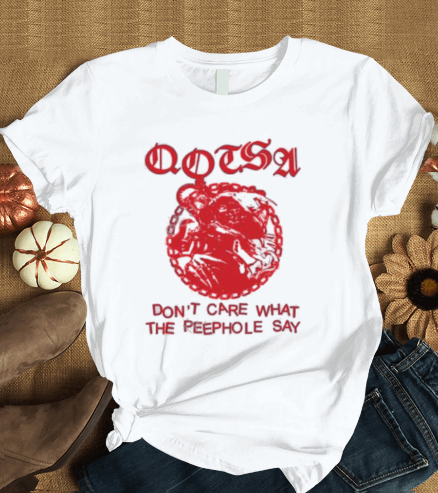 QOTSA Don't Care What the Peephole Say Red Skull T-Shirt