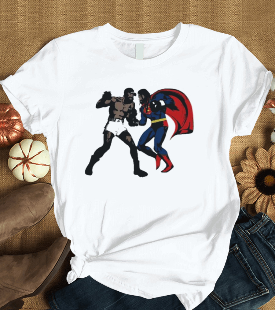 Superman Vs Muhammad Ali Iconic Showdown Classic Battle T-Shirt