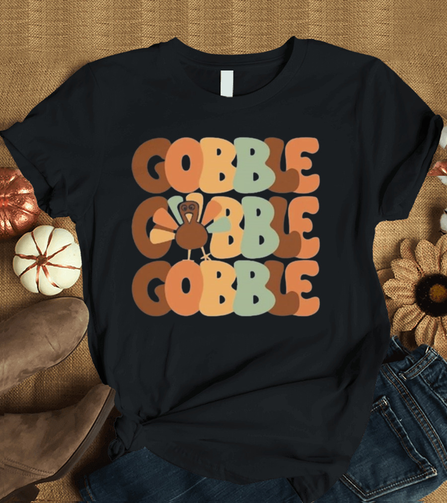 Friends Thanksgiving Gobble Turkey Fall Family T-Shirt