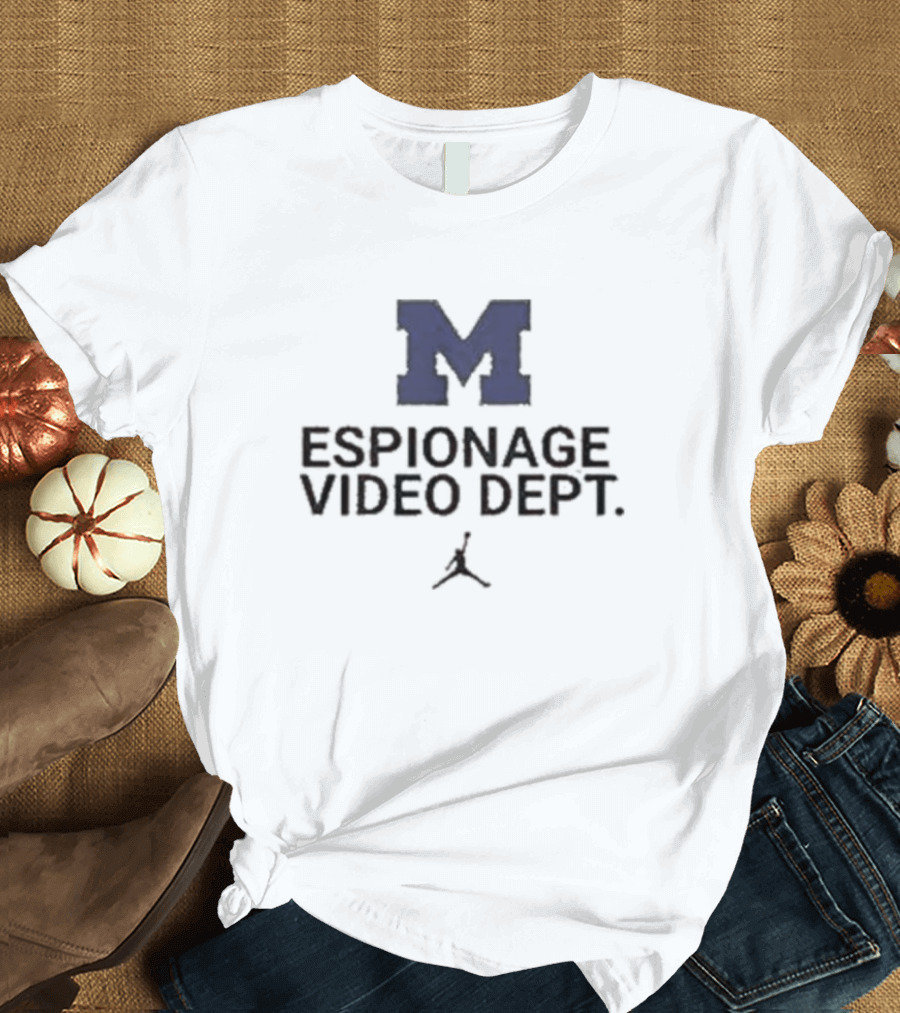 M Michigan Espionage Video Dept Jumpman T-Shirt