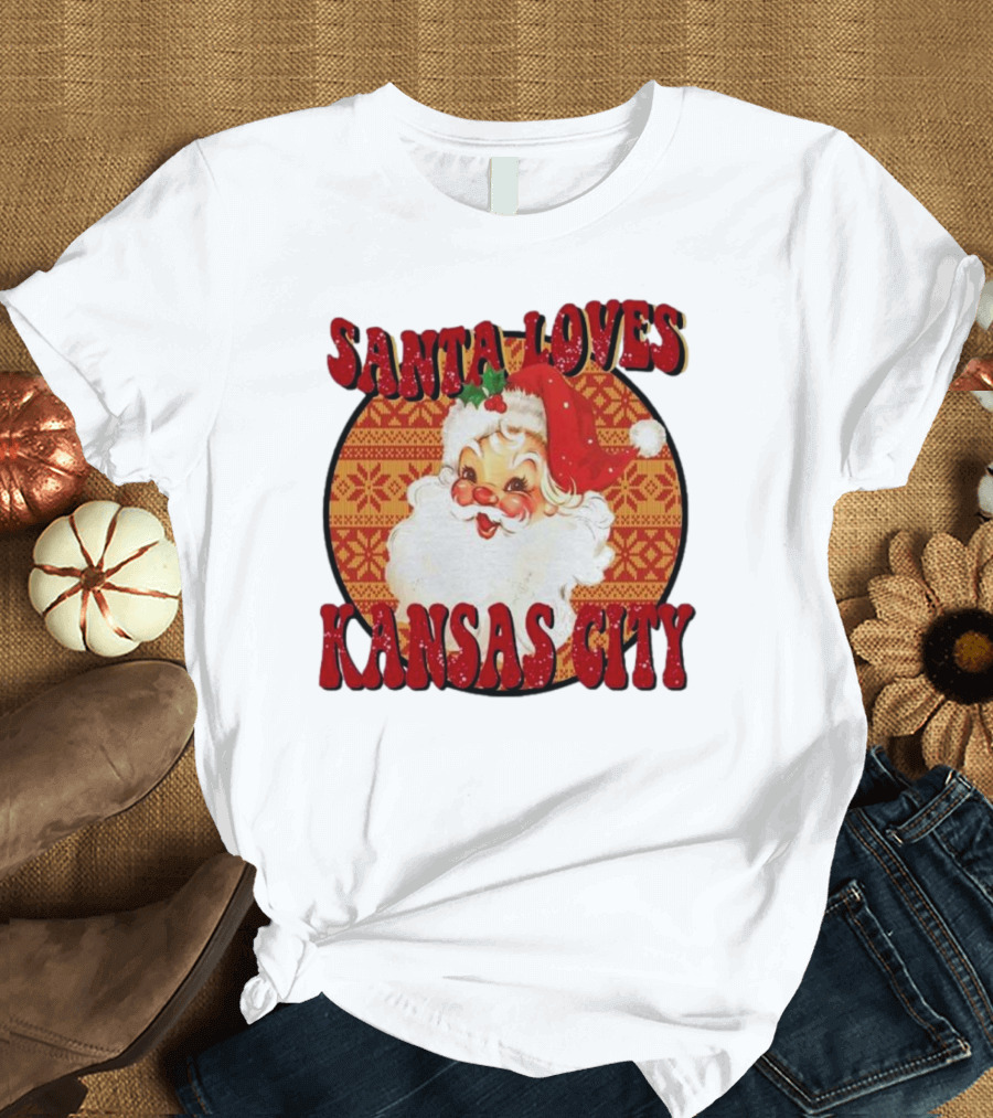 Santa Loves Kansas City T-Shirt