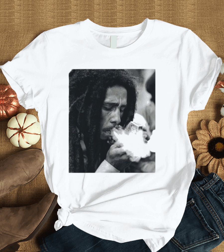 Rui Bob Marley Smoking Image T-Shirt