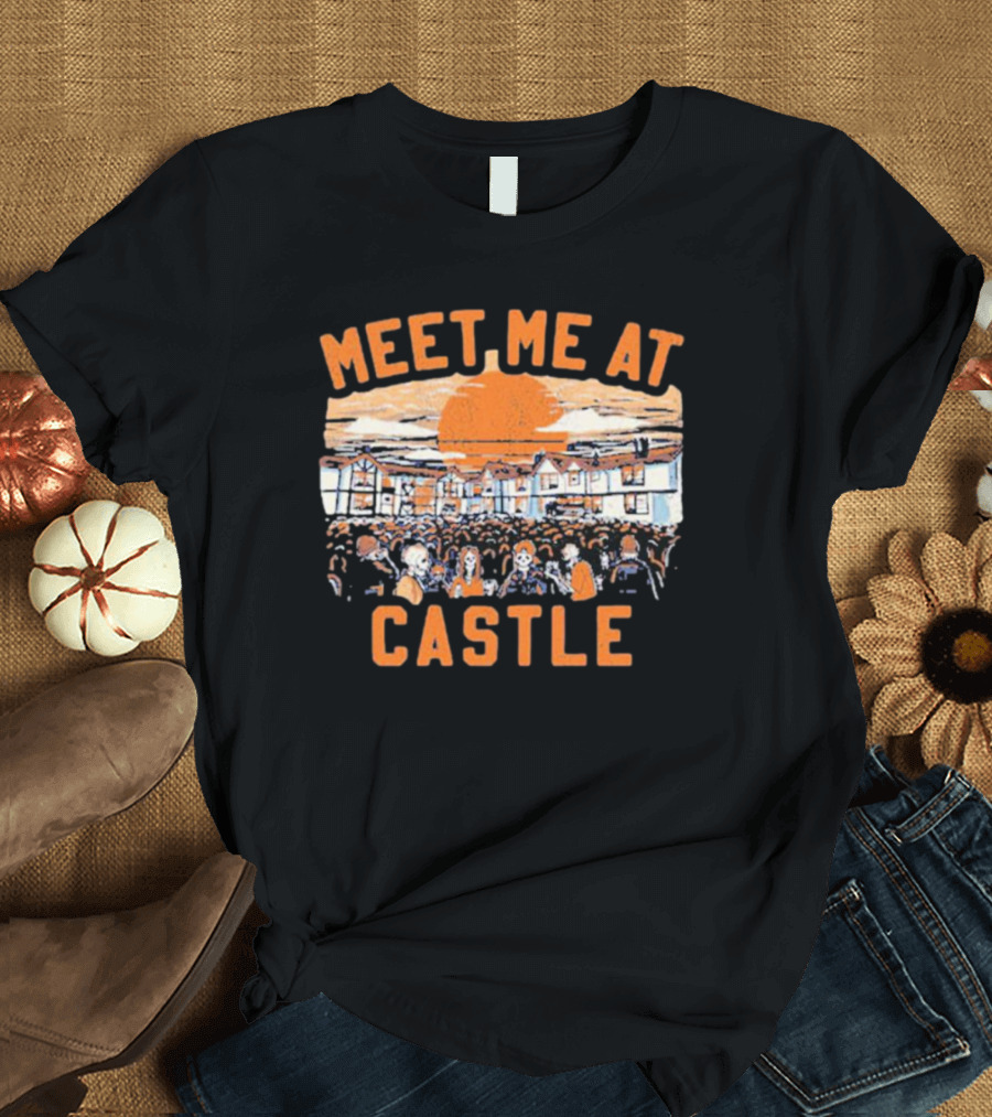 Meet Me At The Castle Festival Crowd at Sunset T-Shirt