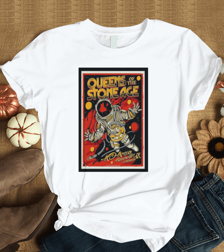 Queens of the Stone Age AO Arena Manchester UK November 14 Astronaut Space T-Shirt