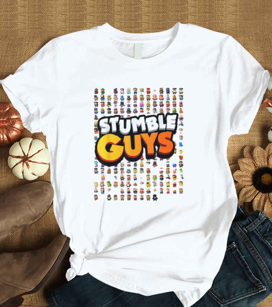 STUMBLE GUYS Multicolor Character Grid T-Shirt
