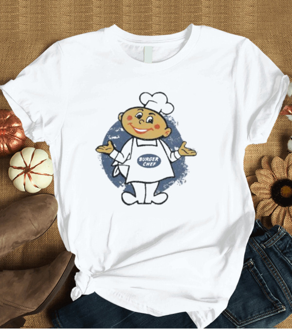 T-Shirt: Burger Chef Cartoon Character Vintage Nostalgia T-Shirt Burger Chef Cartoon Character Vintage Nostalgia T-Shirt