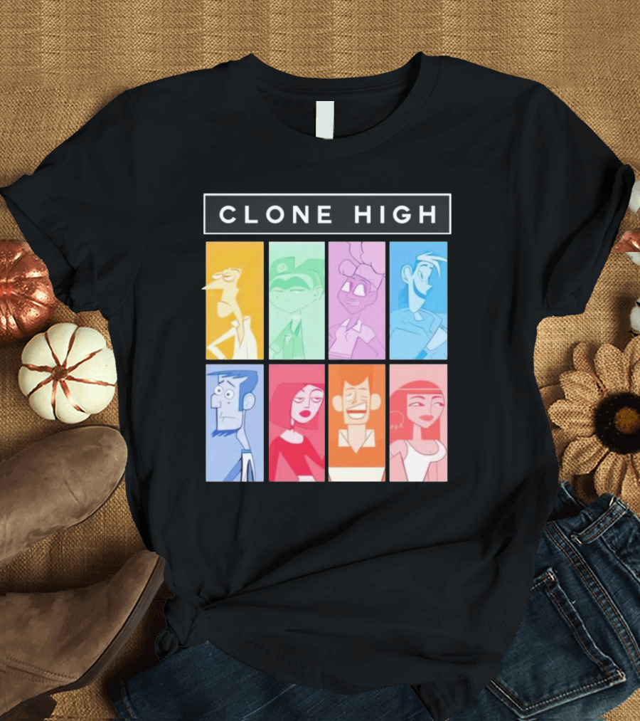 Tara Billinger Clone High Colorful Character Grid T-Shirt