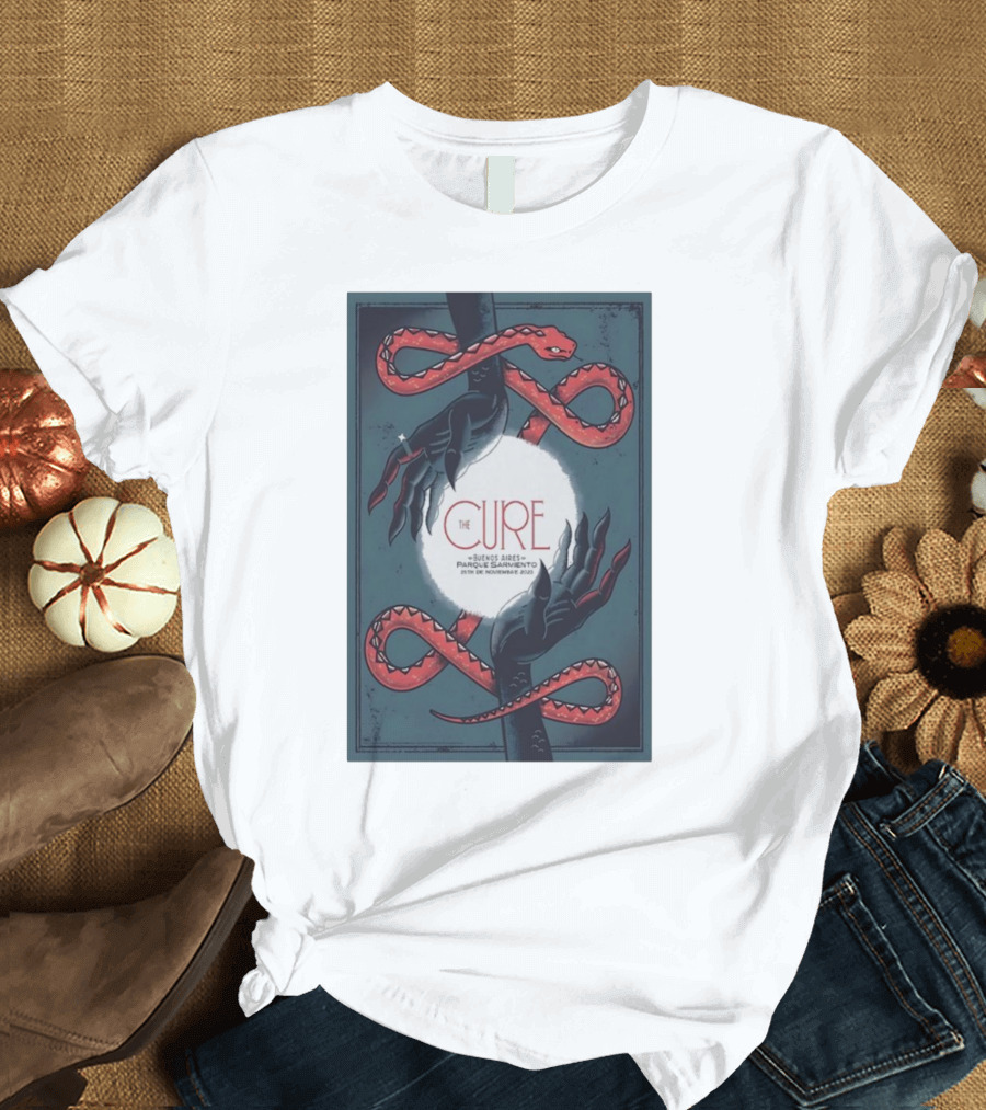 The Cure Buenos Aires November 25 Argentina Phantom Hands and Serpents T-Shirt