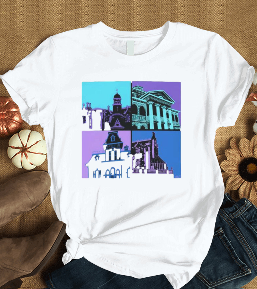 The Four Mansions Haunted Attraction Icons T-Shirt
