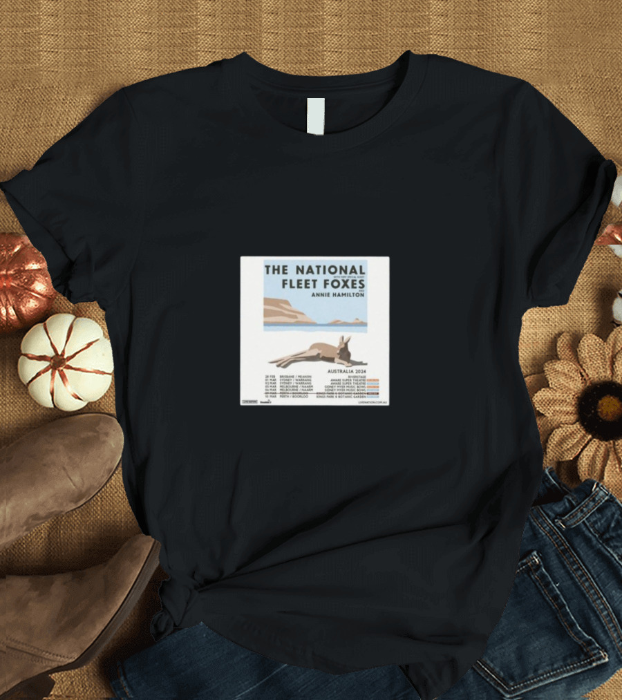 The National Fleet Foxes Annie Hamilton Australia 2024 Tour Dates T-Shirt