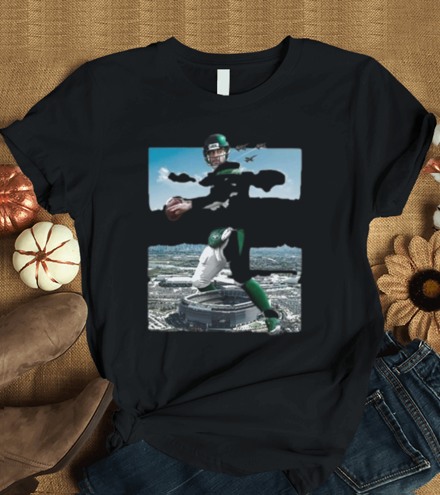 Philadelphia Eagles Mr Rogers Huge and Eagles Stadium Jets Football T-Shirt