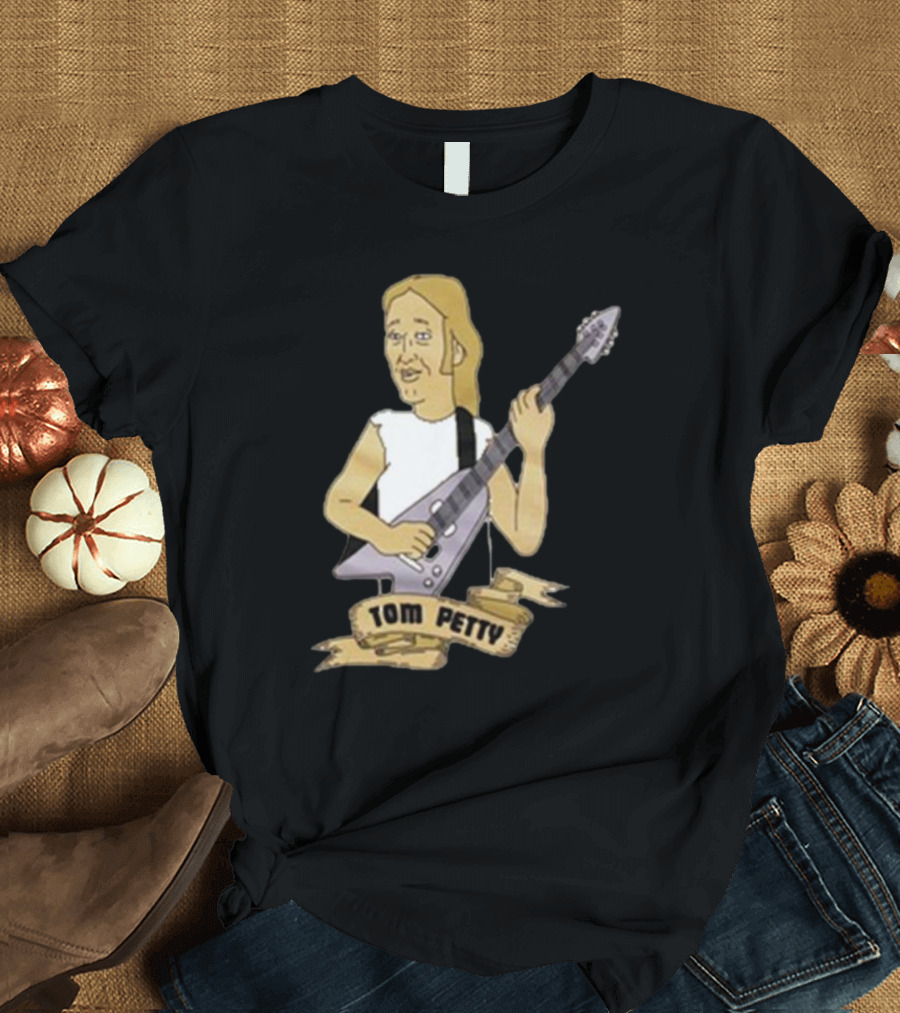 Tom Petty Cartoon Guitarist Last Chance T-Shirt