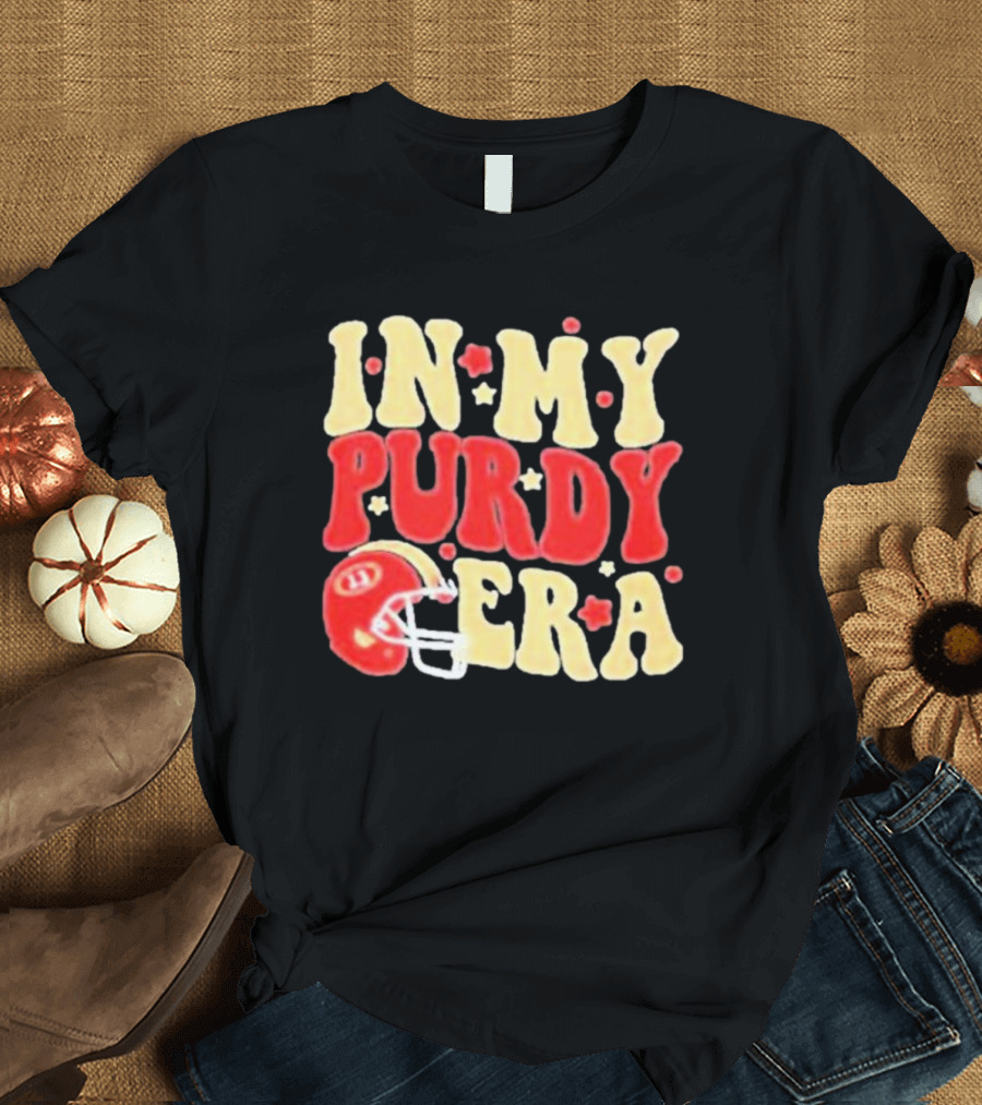 In My Purdy Era Football Helmet and Stars T-Shirt