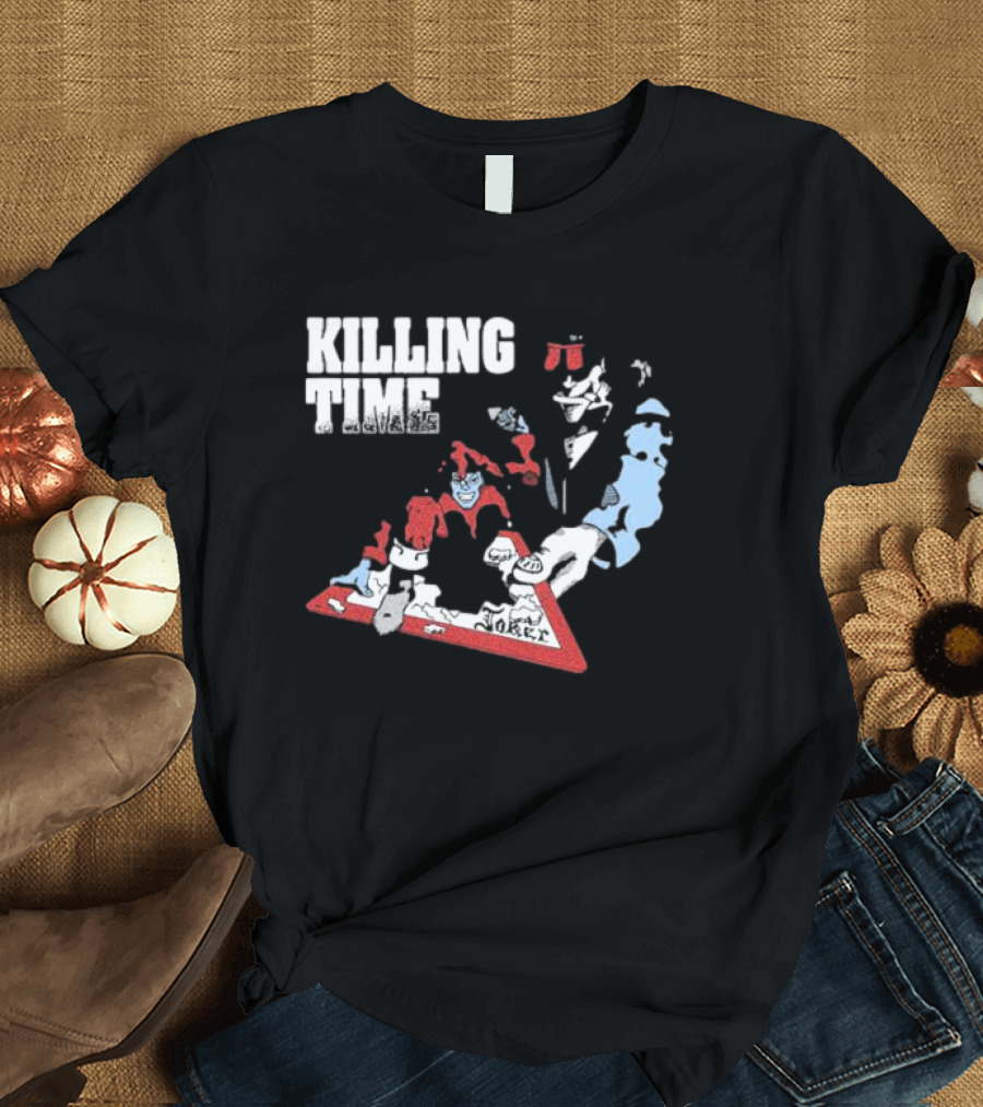Killing Time Dealer Joker Playing Cards Motif T-Shirt