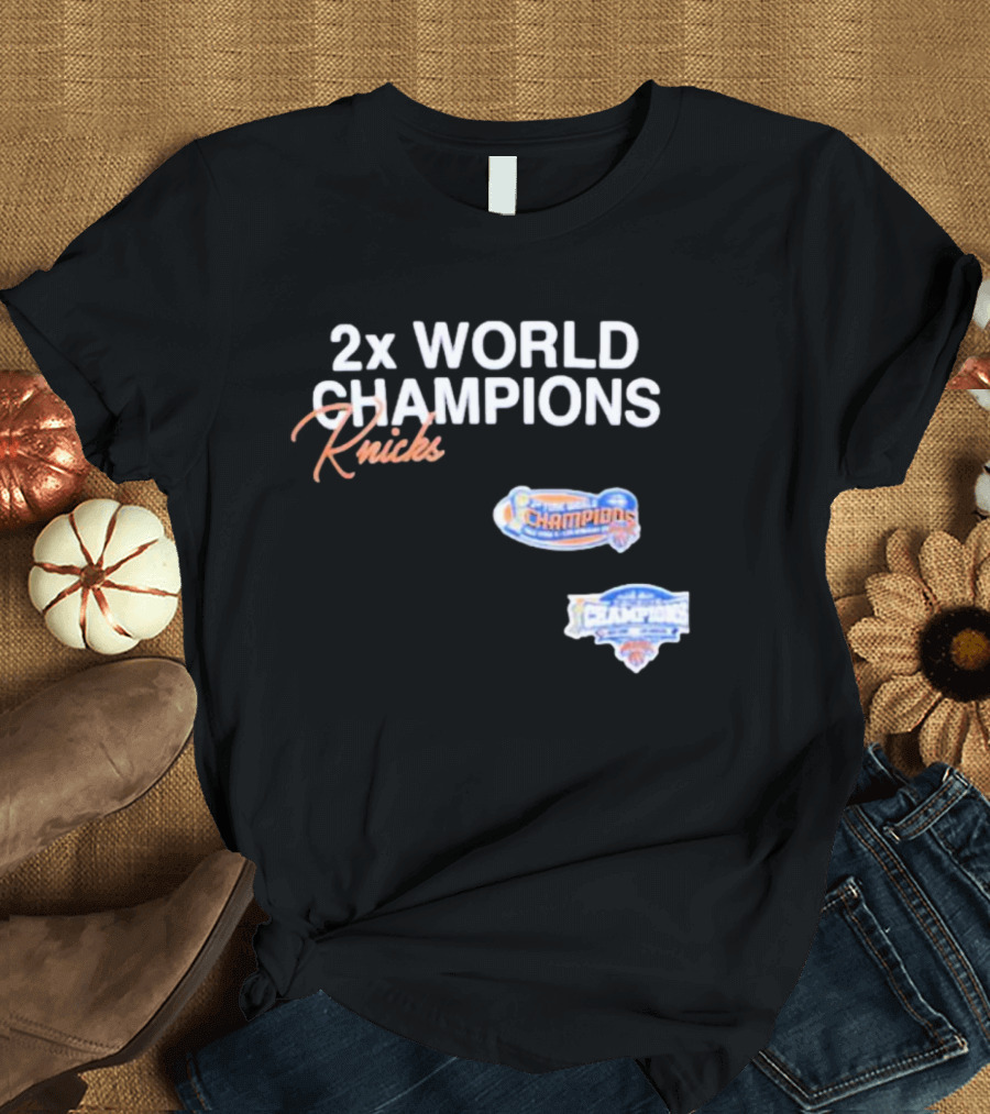2x World Champions Knicks NBA Victory Celebrations T-Shirt