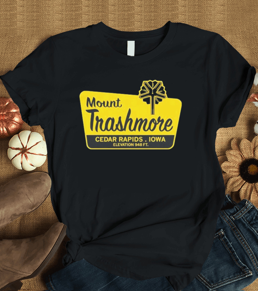 Mount Trashmore Cedar Rapids Iowa Elevation 948 Ft T-Shirt