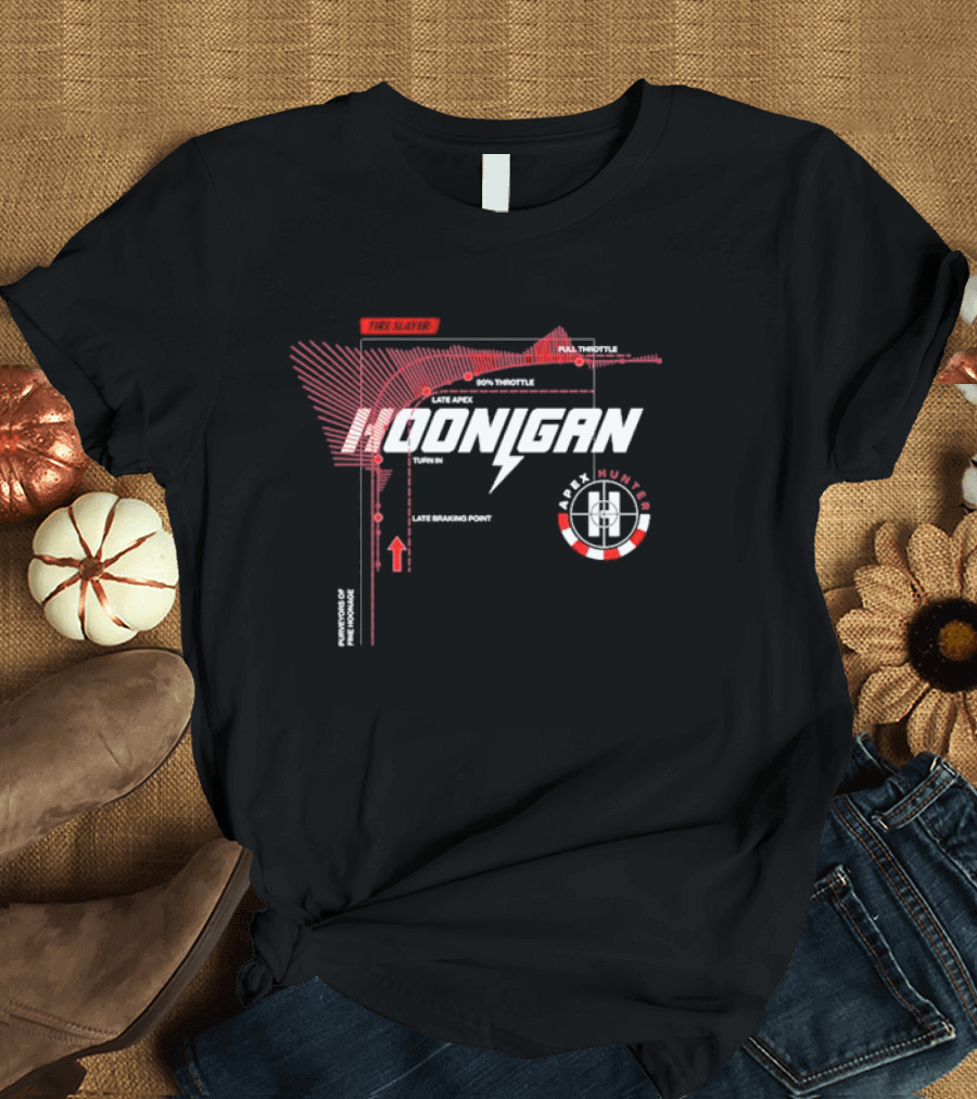 Hoonigan Apex Hunter Full Throttle Tire Slayer Racing Diagram T-Shirt