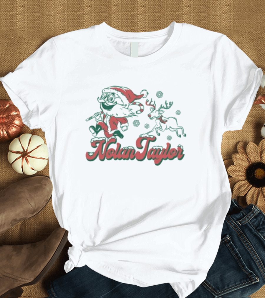 Nolan Taylor Elf and Reindeer Christmas Cheer T-Shirt