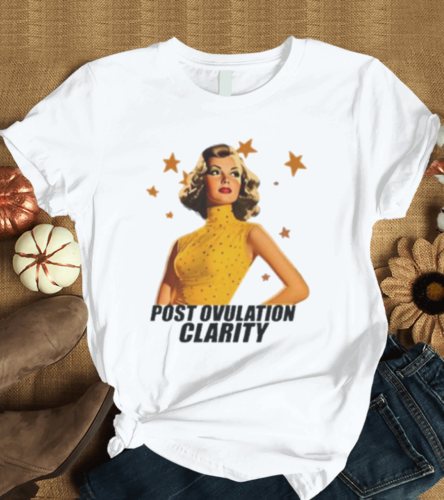Retro Starburst Woman With Post Ovulation Clarity T-Shirt