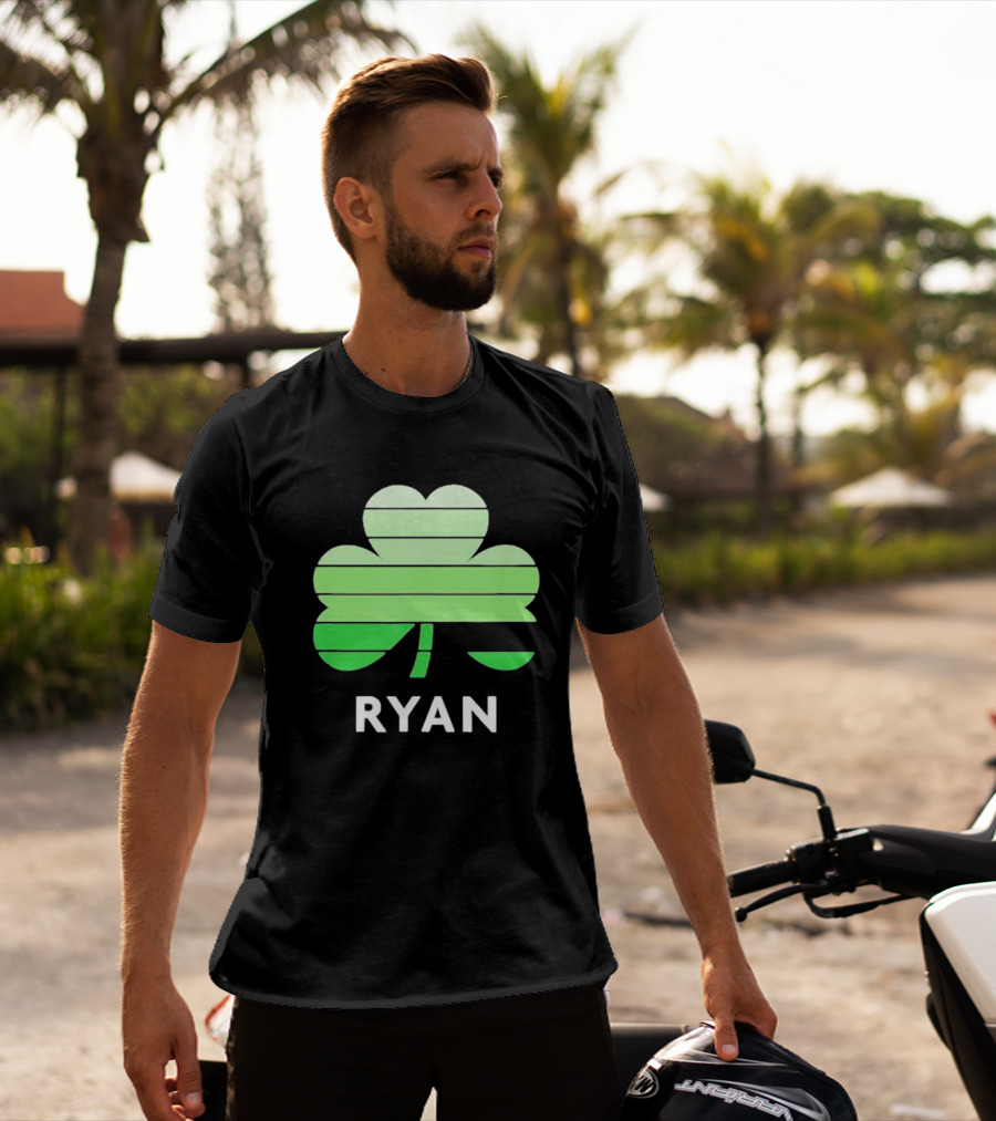 Ryan Vintage Irish Family Name With Clover T-Shirt
