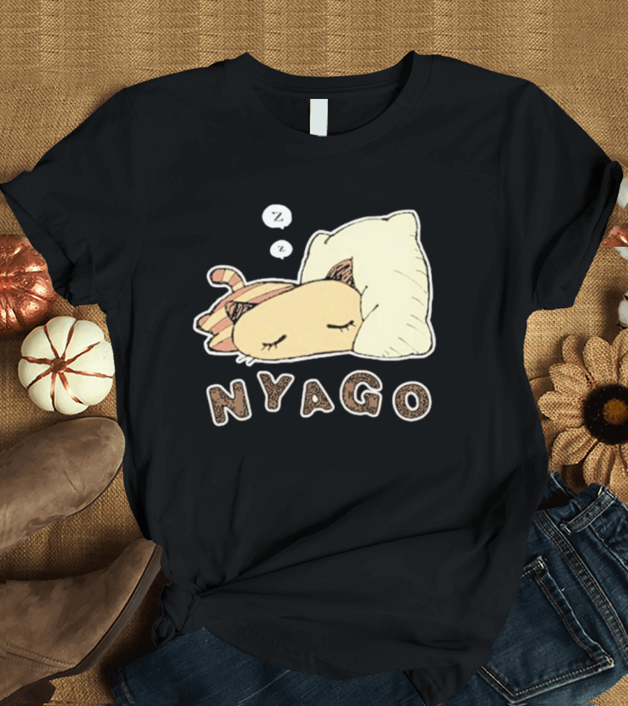 Sanrio Nyago Sleeping Cat Zzz Pillow T-Shirt