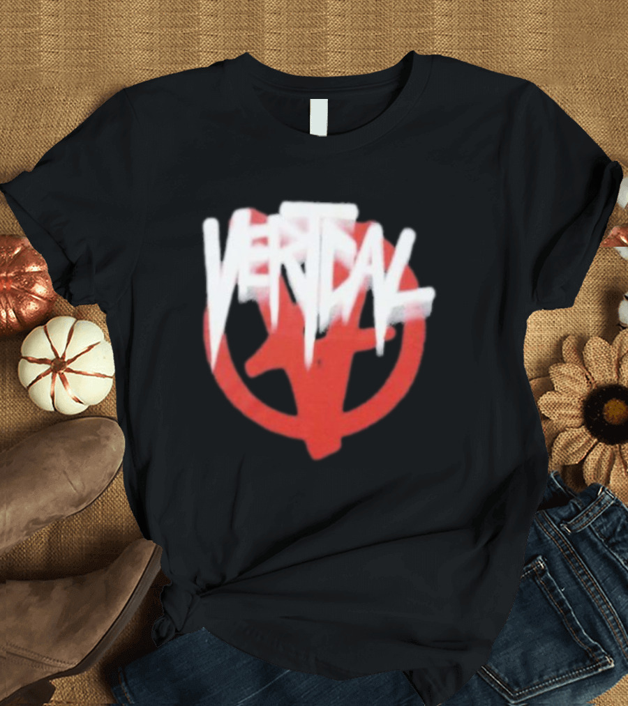 Verticalgoods Kaos Vertical Symbol in Red and White T-Shirt