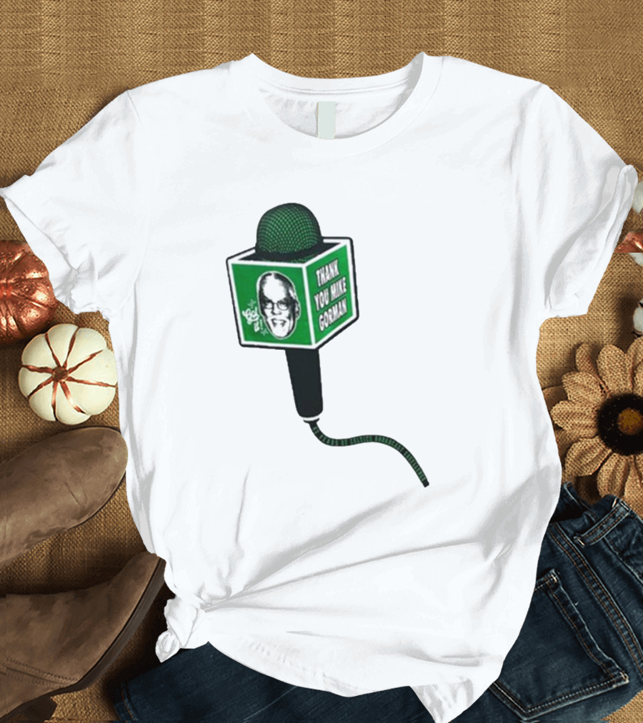 Celtics Thank You Mike Gorman Microphone T-Shirt