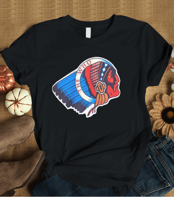 T-Shirt: Rare The Who 1976 Vintage Logo Native American Headdress T-Shirt Rare The Who 1976 Vintage Logo Native American Headdress T-Shirt