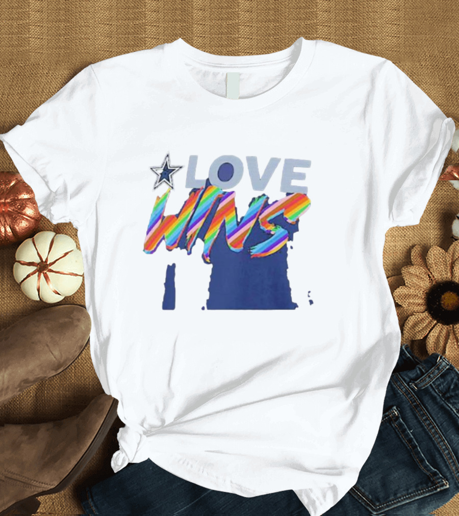 Dallas Cowboys Pride Love Wins Rainbow Star T-Shirt