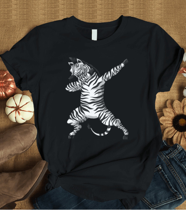T-Shirt: Funny Zebra Dab Dabbing Zoo Africa Safari Animal Lover T-Shirt Funny Zebra Dab Dabbing Zoo Africa Safari Animal Lover T-Shirt