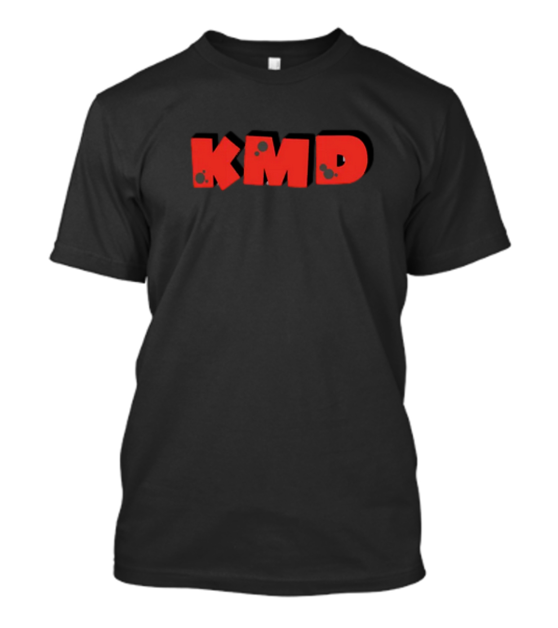 KMD Red Text With Paint Splatter Effect T-Shirt