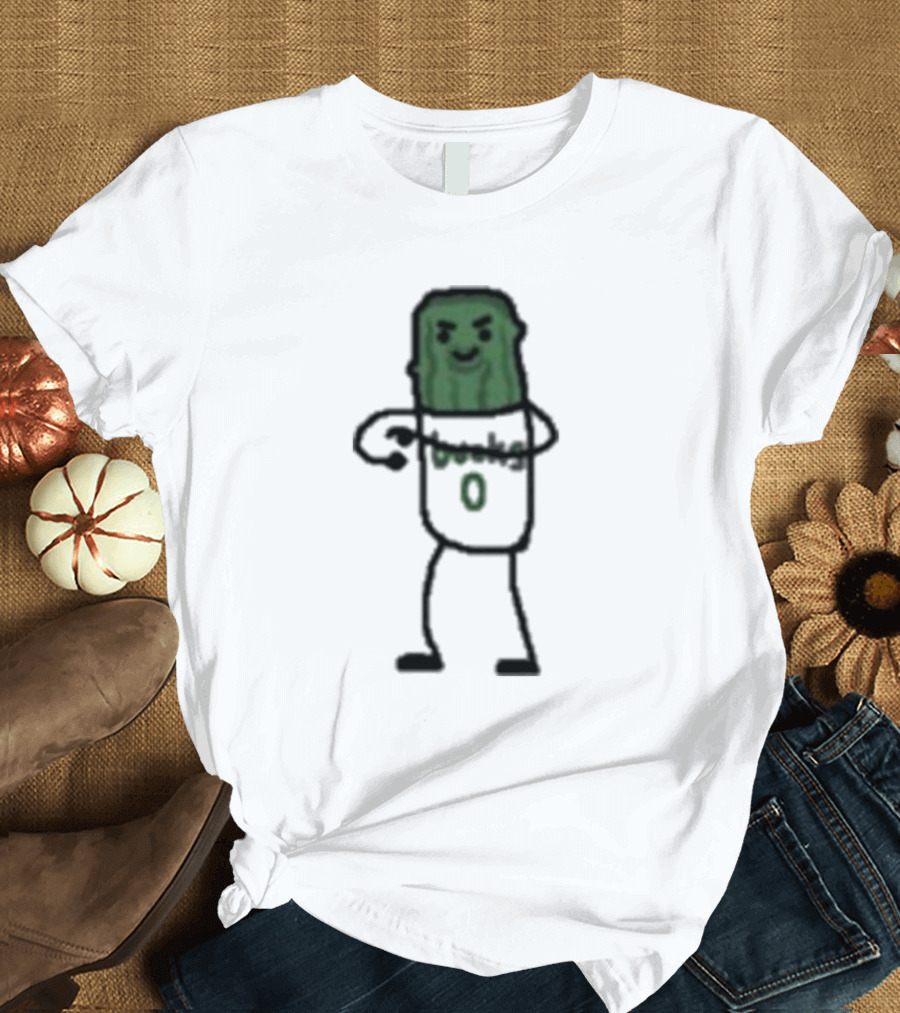 Damian Lillard Pickle Figure with Number 0 T-Shirt