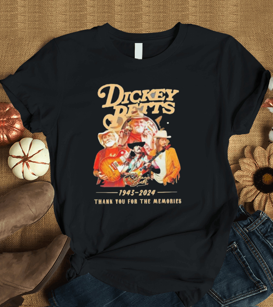 Dickey Betts 1943-2024 Signature Thank You For The Memories T-Shirt