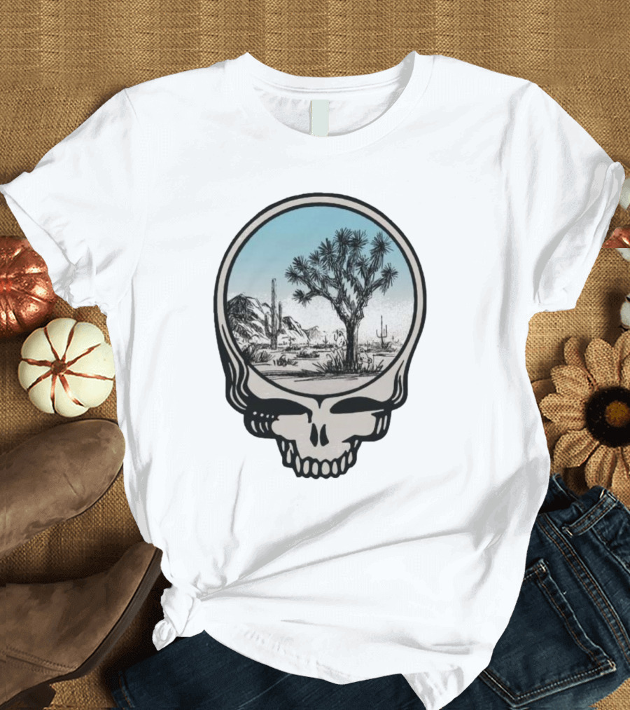 Grateful Dead Skull with Desert Scene Scenery T-Shirt