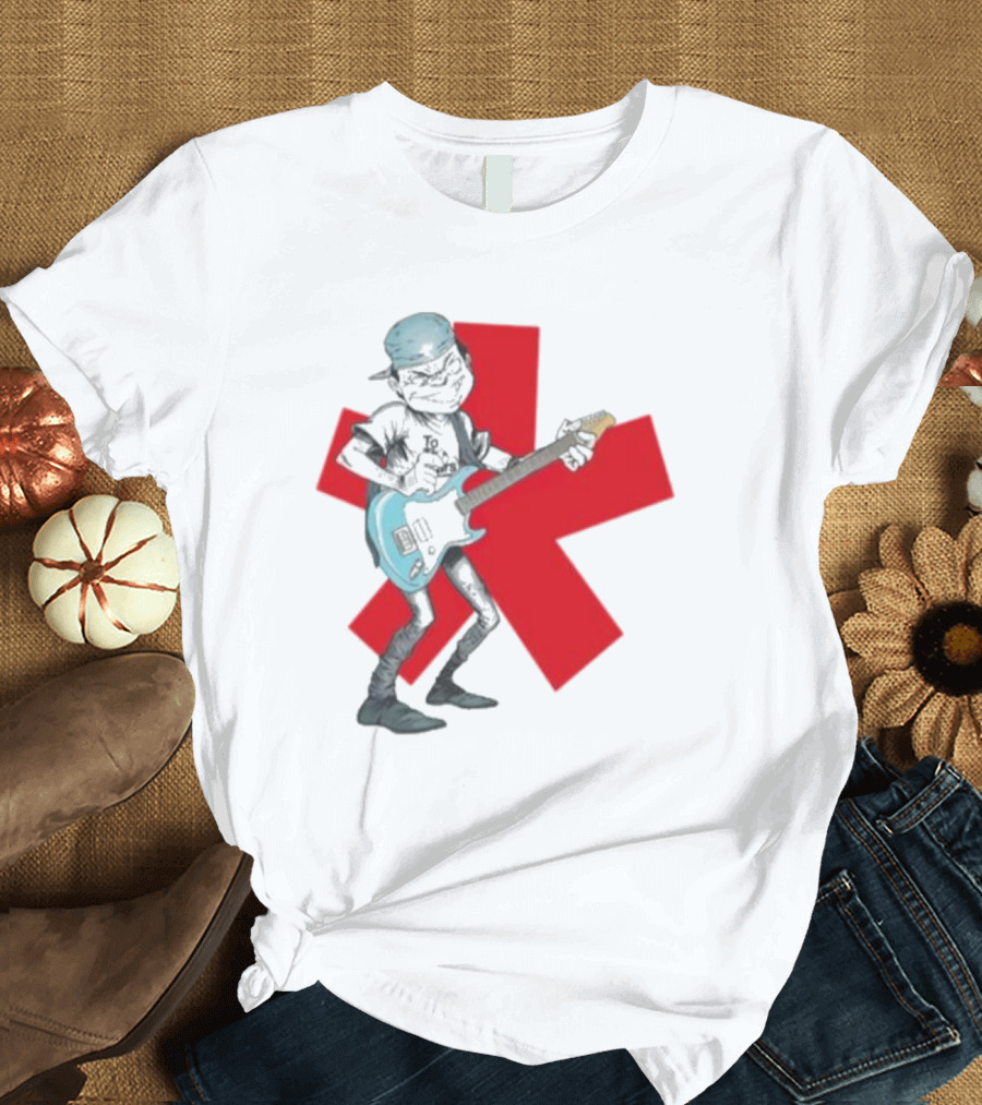 Tmd Comic By Thomas Tenney Rock Guitar Character With Red Asterisk T-Shirt