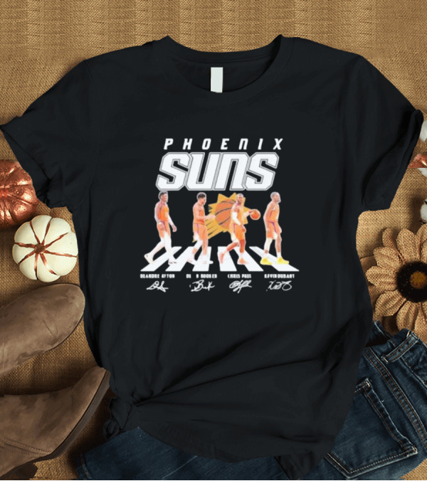T-Shirt: Phoenix Suns Deandre Ayton Devin Booker Chris Paul Kevin Durant Abbey Road Signatures Basketball T-Shirt Phoenix Suns Deandre Ayton Devin Booker Chris Paul Kevin Durant Abbey Road Signatures Basketball T-Shirt
