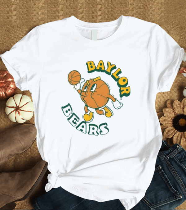 T-Shirt: Baylor Bears Basketball Vintage Cartoon Logo Youth Green T-Shirt Baylor Bears Basketball Vintage Cartoon Logo Youth Green T-Shirt