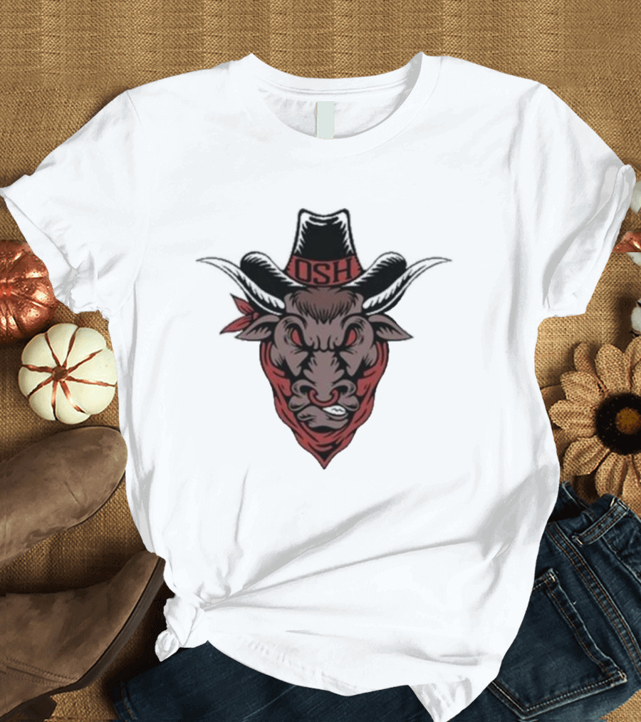 Old School Hats OSH Bull Custom Printed T-Shirt