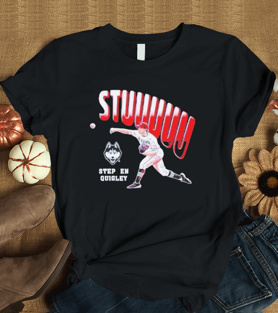 Stuuu Stephen Quigley UConn Huskies Baseball T-Shirt