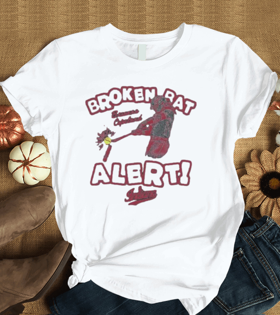 Broken Bat Alert Brianna Copeland Indiana Baseball Swing T-Shirt