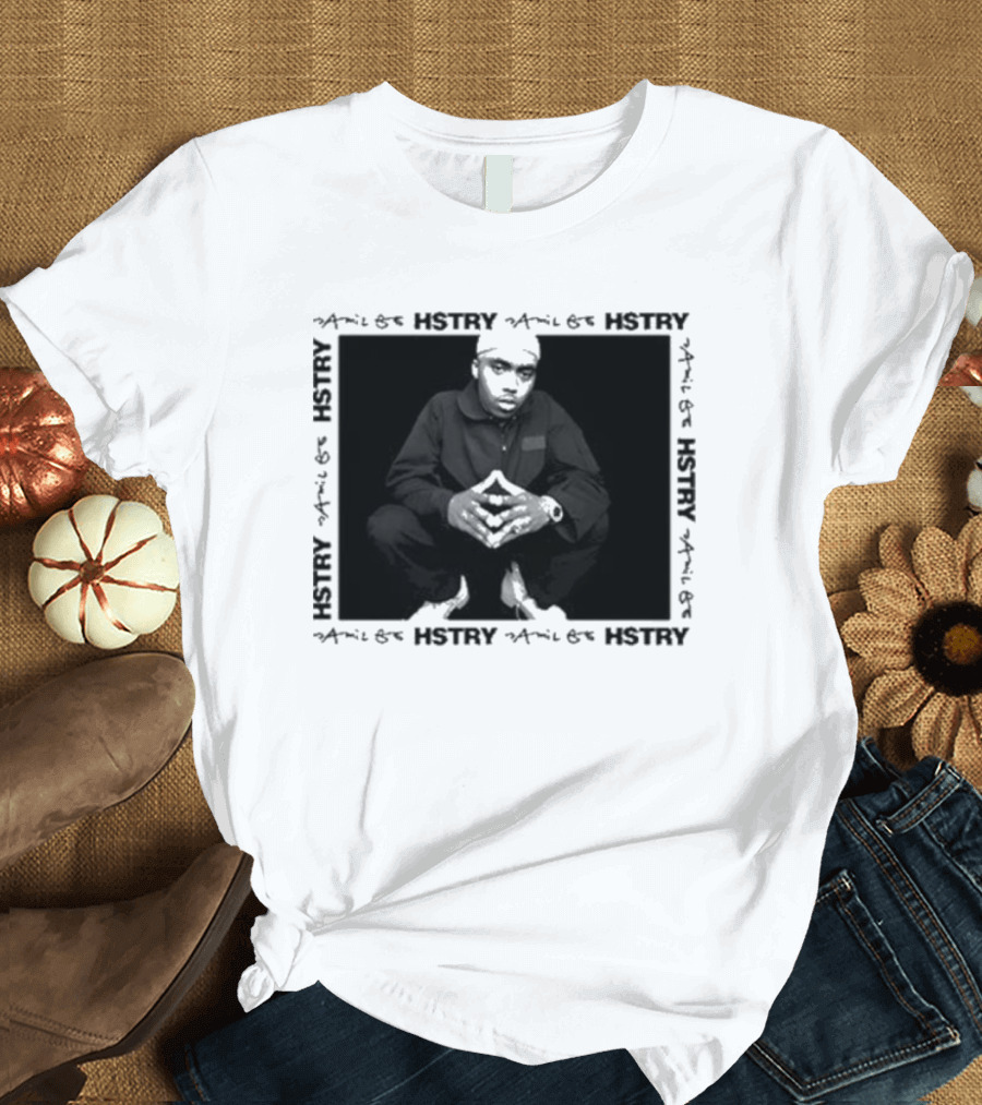 Hstry X Jamil GS Hip Hop 50 Nas Album Cover T-Shirt