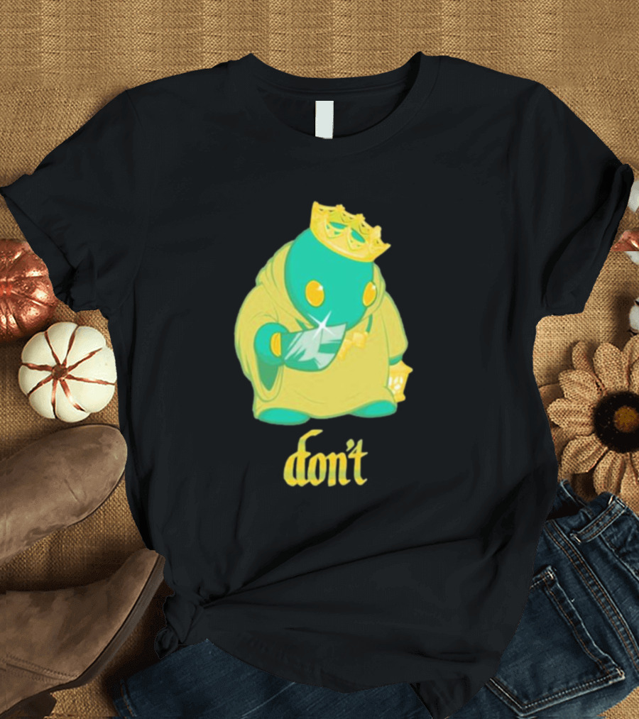 The Yetee King Don’t Green Creature with Crown and Crystal T-Shirt