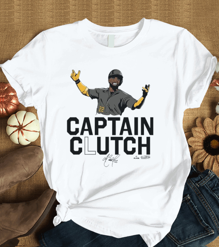 Captain Clutch Andrew McCutchen 22 Signature Gesture T-Shirt